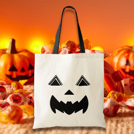 Bat-Mouth-Jack O’Lantern mit Liniendreieck-Augen Tragetasche