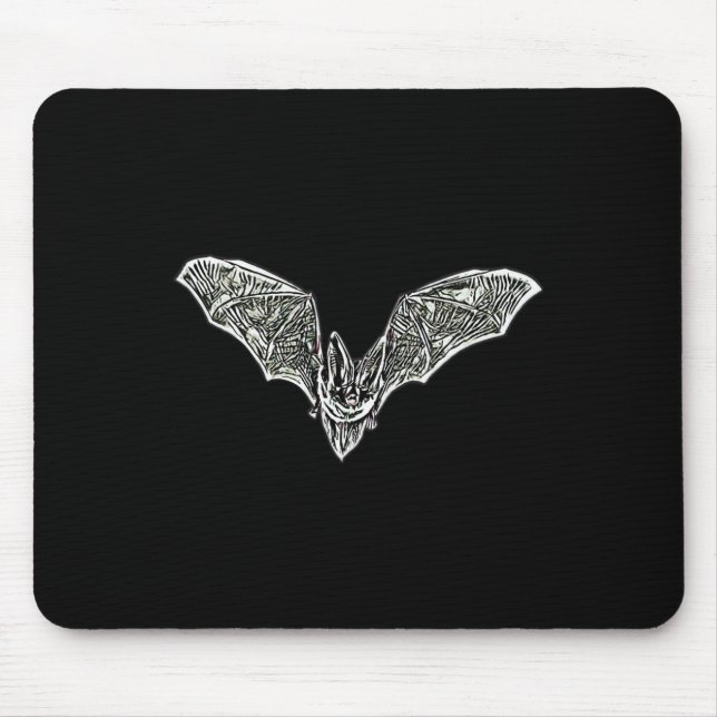 Bat Night Vampire Halloween Wing Flying Mammams Ba Mousepad (Vorne)