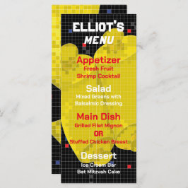 Bat oder Bar Mitzvah GAME auf dem Menü "Lebensmitt Menükarte