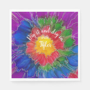 Bat oder Bar Mitzvah Napkin farbige Tinten Serviette