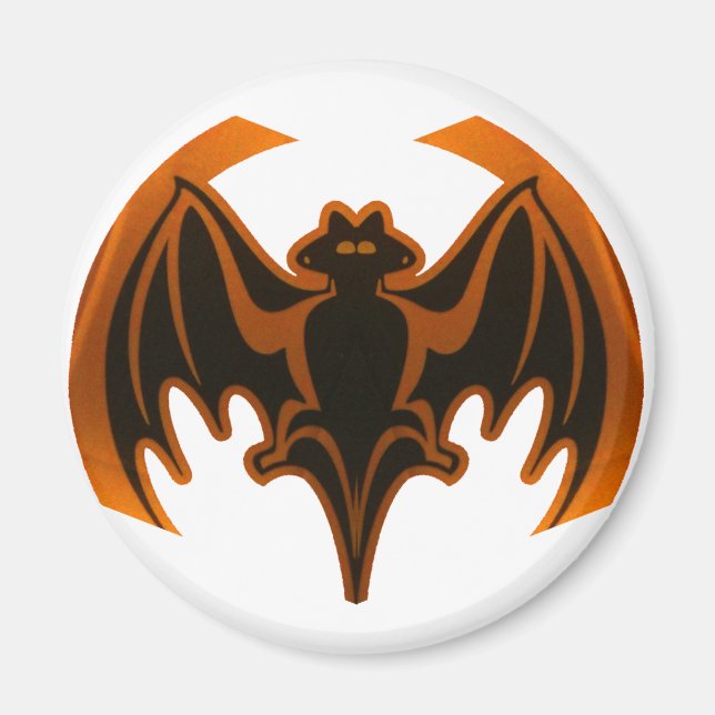 Bat Orange Das MUSEUM Zazzle Geschenke Magnet (Vorne)