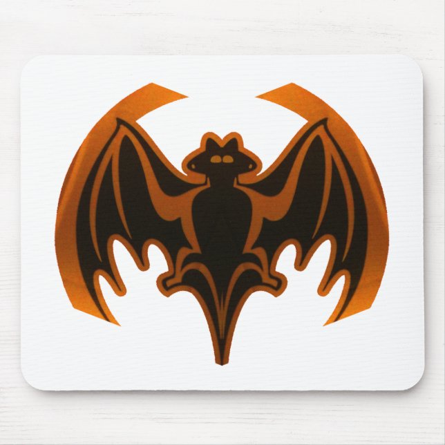 Bat Orange Das MUSEUM Zazzle Geschenke Mousepad (Vorne)