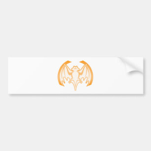 Bat Orange Inv the MUSEUM Zazzle Geschenke Autoaufkleber