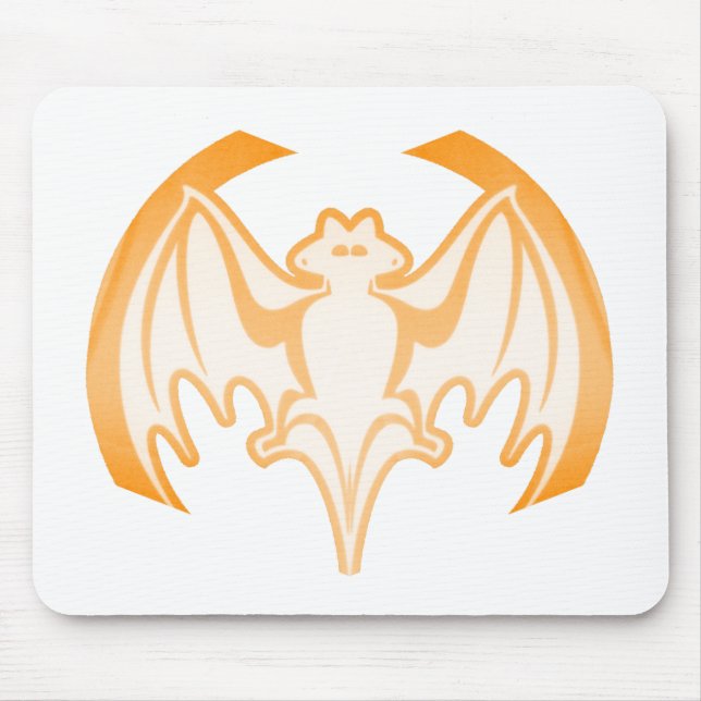 Bat Orange Inv the MUSEUM Zazzle Geschenke Mousepad (Vorne)