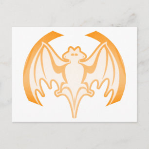 Bat Orange Inv the MUSEUM Zazzle Geschenke Postkarte