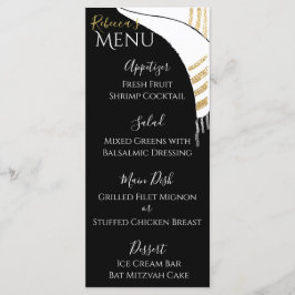 Bat ou Bar Mitzvah Black/Gold Food Menu