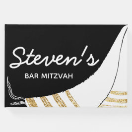 Bat ou Bar Mitzvah Party Black Gold Livre d'or