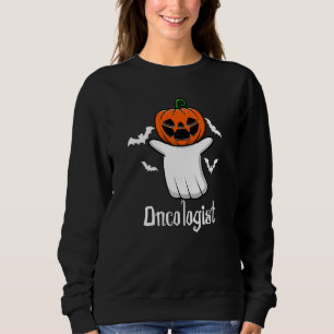 Bat Pumpkin Ghost Onkologie Cool Halloween Onkolog Sweatshirt