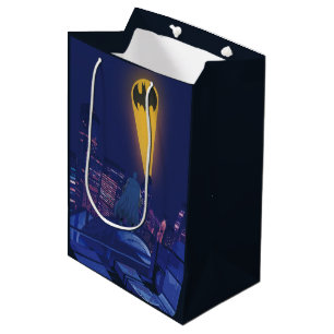 Bat Signal Over Gotham Mittlere Geschenktüte