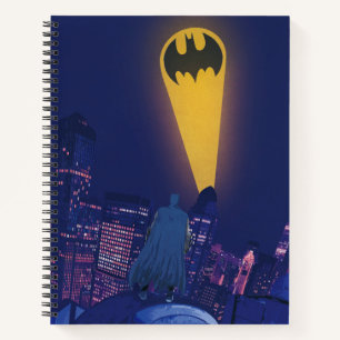 Bat Signal Over Gotham Notizbuch