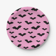 Bat silhouettes in pink