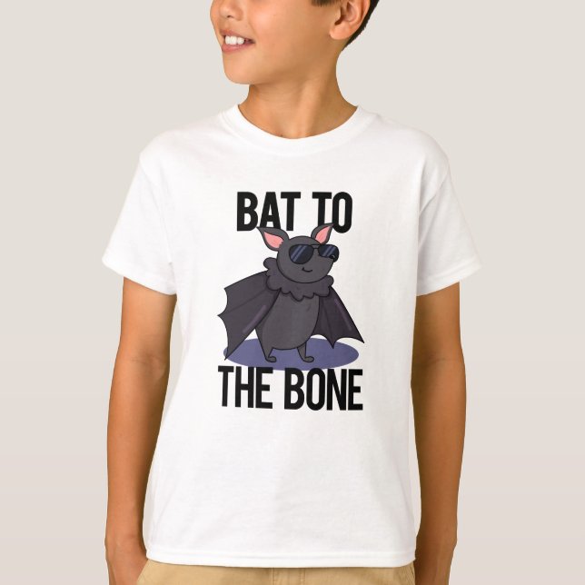 Bat to the Bone Funny Animal Puff T-Shirt (Vorderseite)