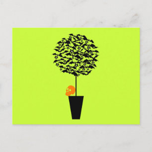 Bat Topiary Postkarte