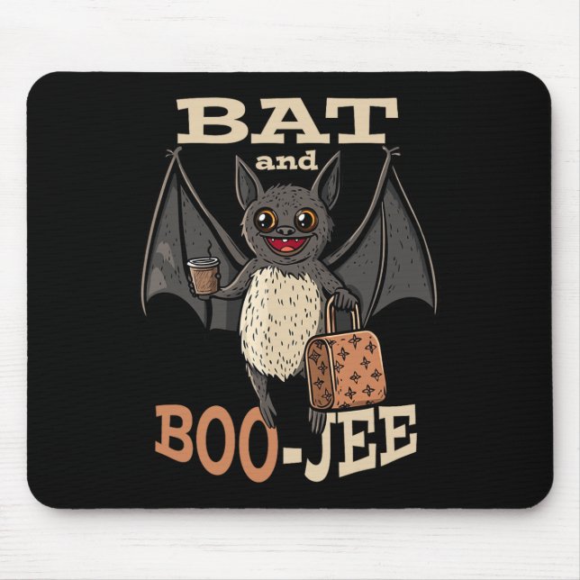 Bat und Boo-jee Boujee Halloween Kostümtrick oder Mousepad (Vorne)
