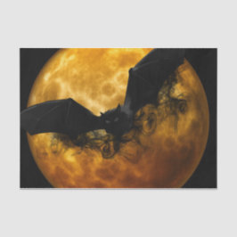 Bat und Ernte Mond fallen schwarz gelb elegant Seidenpapier