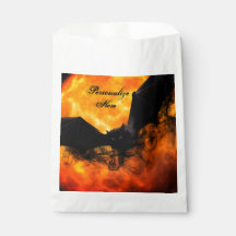 Bat und Ernte Mond fallen schwarz orange elegant