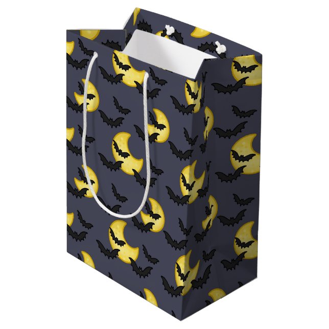 Bat- und Mondgeschenktasche Mittlere Geschenktüte (Rückseite Schrägansicht)