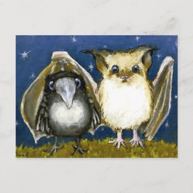 Bat und Rabe Postkarte (Vorderseite)