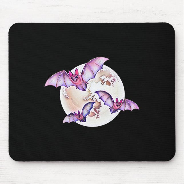Bat Vampire Halloween Bats Mousepad (Vorne)