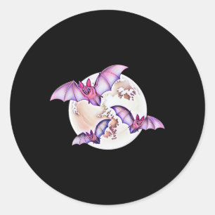 Bat Vampire Halloween Bats Runder Aufkleber
