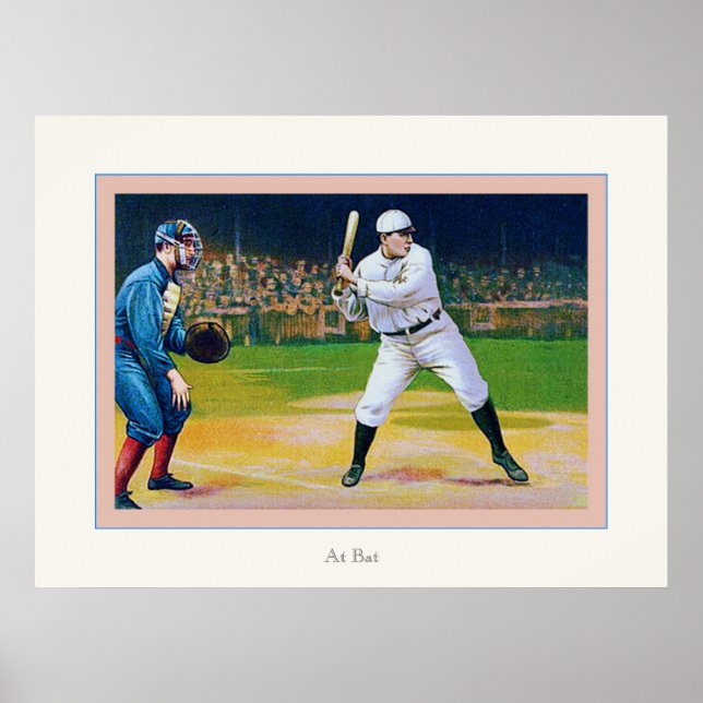 Bat ~ Vintages Baseball-Poster Poster (Vorne)