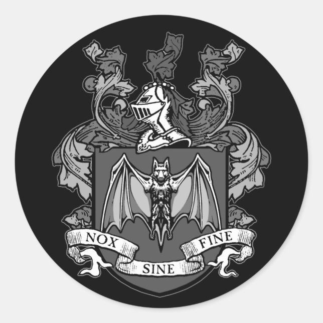Bat Wappen Grau - Aufkleber (Vorderseite)