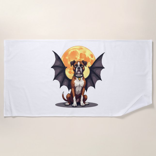Bat Wings Boxer Strandtuch (Vorderseite)