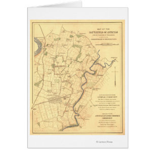 Bataille d'Antietam - carte panoramique de guerre