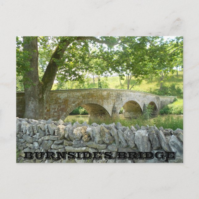 Bataille d'Antietam : Carte postale du pont de Bur (Devant)
