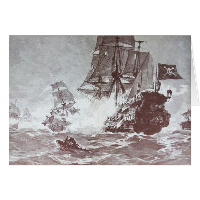 BATAILLE DE BATEAU PIRATE / CARTES DE TRÉSOR PIRAT (Devant horizontal)