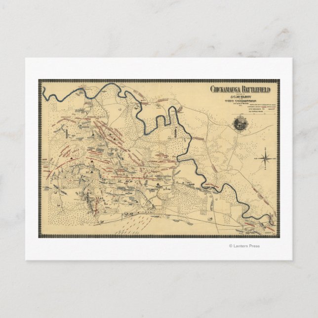 Bataille de Chickamauga - Carte panoramique de la  (Devant)