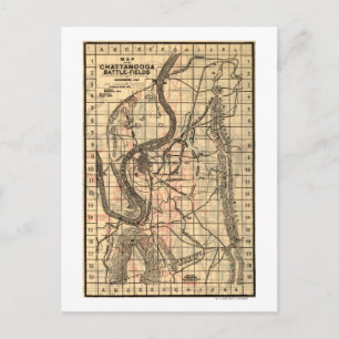 Bataille de Chickamauga - Guerre civile Carte pano