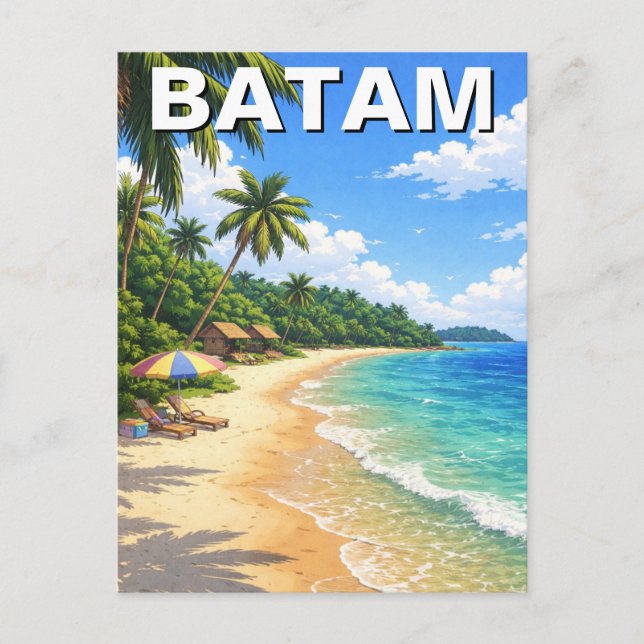 Batam Indonesien Reise Postkarte (Vorderseite)