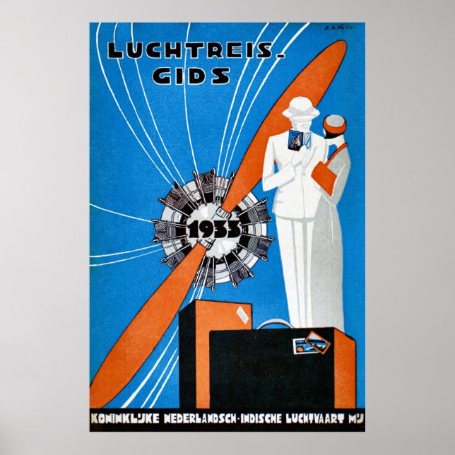 Batavia Dutch Indies Vintage Travel Poster (Vorne)