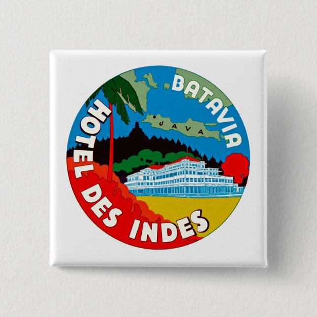 Batavia Hotel Des Indies Button (Vorderseite)