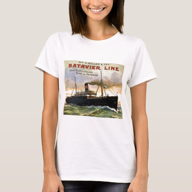 Batavier Linie Vintage Reise T-Shirt (Vorderseite)