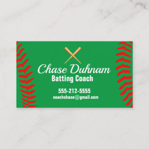 Batch Coach Baseball Softball Business Card Visitenkarte