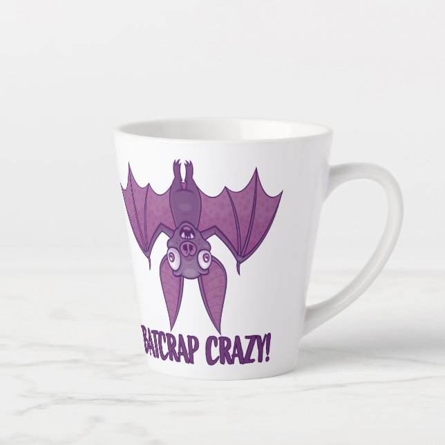 Batcrap Crazy Wacky Cartoon Bat Milchtasse (Rechts)