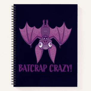 Batcrap Crazy Wacky Cartoon Bat Notizbuch