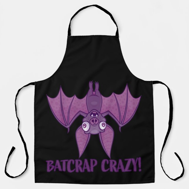 Batcrap Crazy Wacky Cartoon Bat Schürze (Vorderseite)
