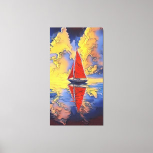 Bateau à voile en toile de style Peinture