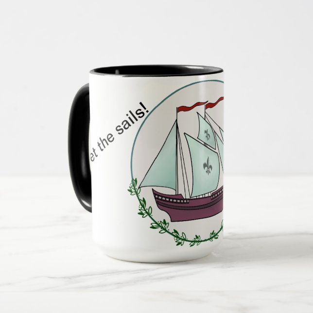 Bateau à voile Mug (Devant gauche)