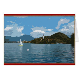 Bateau à voile sur le lac Bled, Slovénie