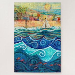 Bateau à voile sur Sunny Seas Puzzle