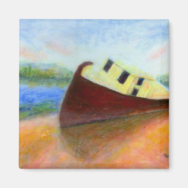 Bateau abandonné, aimant (Devant)