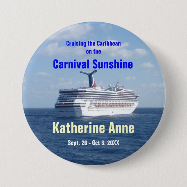 Bateau au badge nominatif de croisière de mer (Devant)