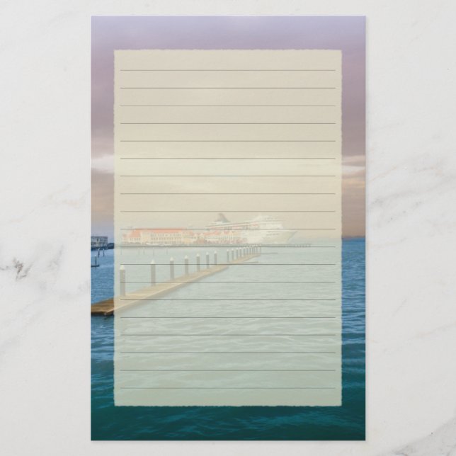 Bateau de croisière à la papeterie rayée par (Devant)