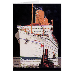 Bateau de croisière de transport de voyage vintage