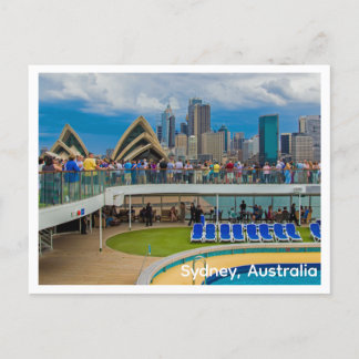 Bateau de croisière par carte postale à Sydney, Au