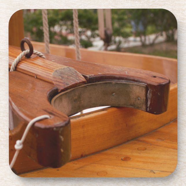 Bateau en bois Boom Yoke dessous de verre en plast (Devant)